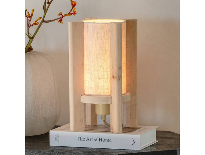 Tafellamp Corsica, hout licht, Slaapkamer, Hout, Scandinavisch, Tafellamp