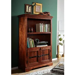 Regal Akazie 98x40x148 nougat lackiert OXFORD #1006