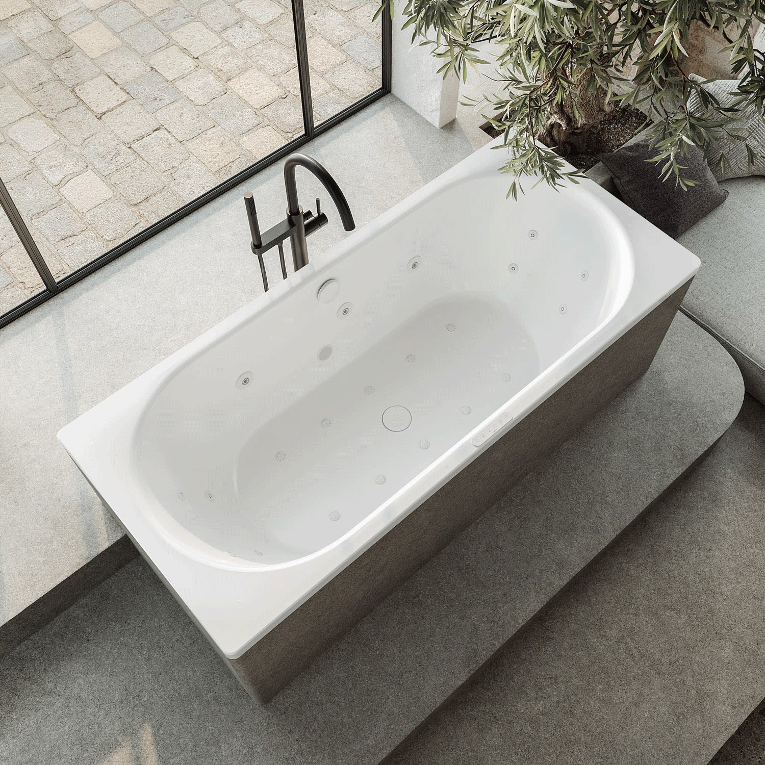 Kaldewei Classic Duo 107 Whirlpool mit BODY&SOUL Whirlsystem
