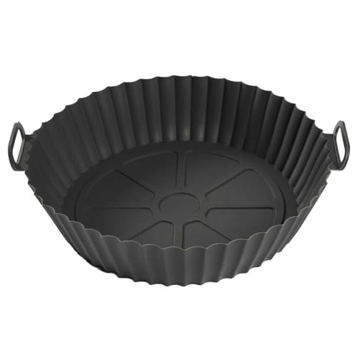 COOK CONCEPT Ronde siliconen bakvorm voor airfryer, Grijs, 20 cm
