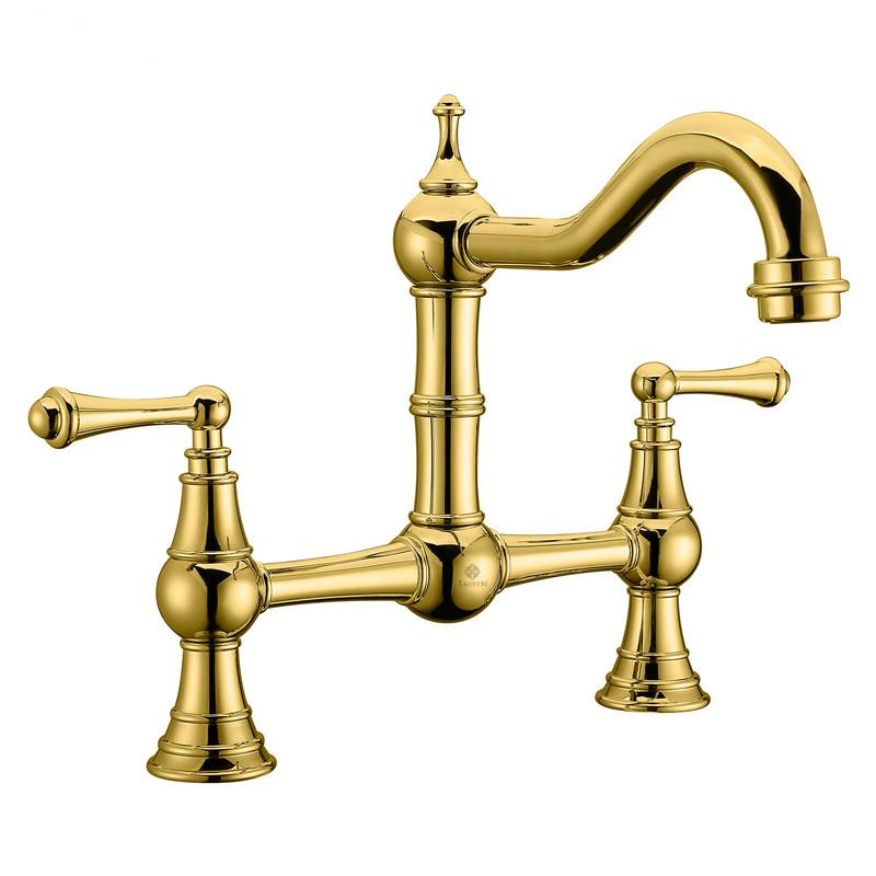 Küchenarmatur, Waschtisch, Retro, Gold, CHESTER