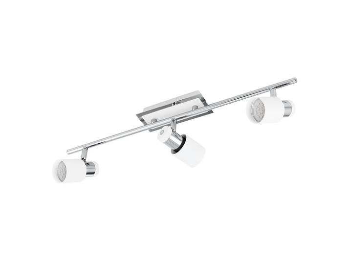 Plafonnier Davida 58 x 7 x 15cm Argenté/Blanc 3 Matériau : Métal Type de métal : Acier LED non-remplaçables GU10