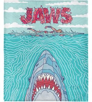 Jaws Silk Touch Throw Blanket 40x50 inches by THE NORTHWEST GROUP in Squiggle (Size OS)