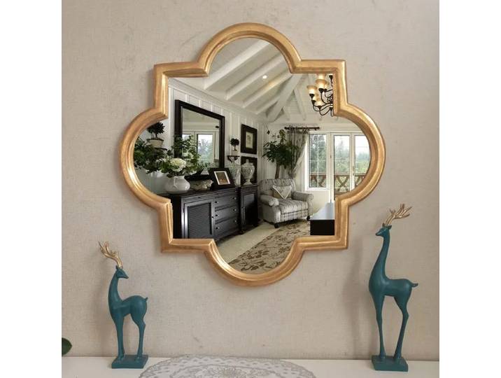 Miroir mural circulaire européen, miroir de maquillage spanaméricain, HOFoyer décoratif