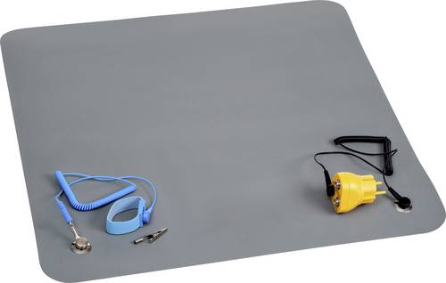 Quadrios ESD-Tischmatten-Set Grau (L x B) 550mm x 550mm