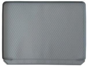 Inspired Living Deep Groove Silicone Cat Litter Trapper Mat dark Gray