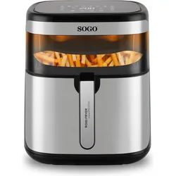 Sogo FRE-SS-10905, Fritteuse, Schwarz, Silber