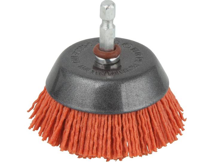 Brosse En Nylon Cup\, 1/4'' (6\,35mm) Axe Hexagonal 1506000 Wolfcraft