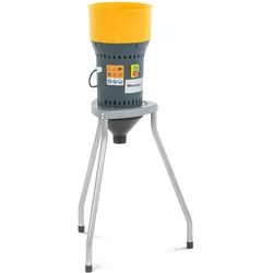 Wiesenfield Getreidemühle elektrisch inkl. Unterbau + 5 Sieben 300 kg/h 1300 W Kornmühle, Getreidemühle, Orange, Grau