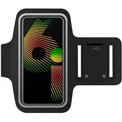 SmartFitness Realme 6i Handy Sport Armband, Smartphone Sportarmband, Schwarz