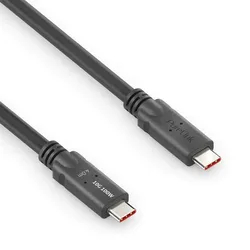 PureLink USB-C auf USB-C Kabel - USB 3.2 Gen 1x2, 5A, SPR 100W, 10G, DP Alt-Mode - PureInstall MicroX4 - schwarz - 4,00m