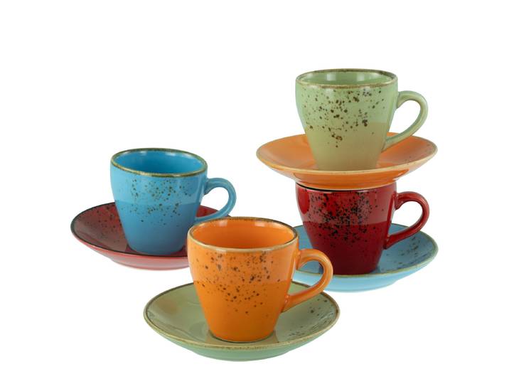 Espressoset Nature Mediterran 8-teilig Multicolor/Multicolor
