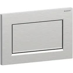 Geberit Sigma10 Betätigungsplatte, für Spül-Stopp-Spülung, verschraubbar, Spülplatte, 115.893.KX.1, Farbe: chrom gebürstet, easy-to-clean-beschichtet / chrom glänzend