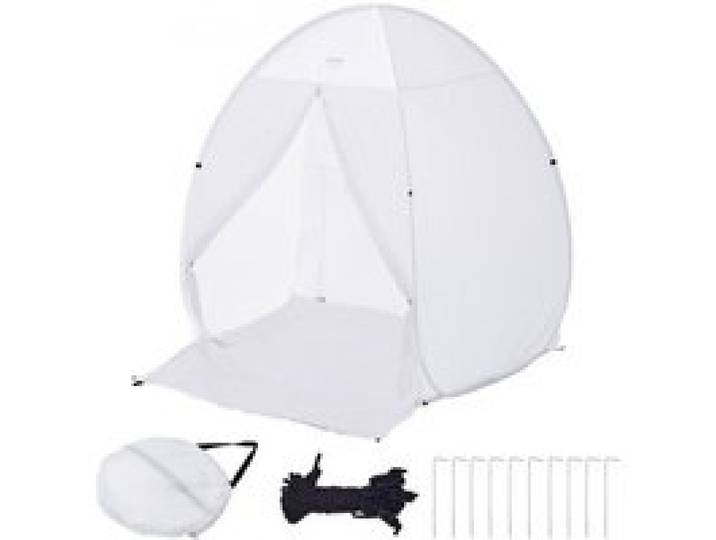 VEVOR Sprühfarben-Unterstand, 60 x 60 x 70 Zoll, tragbares Pop-Up-Sprühfarbenzelt mit integriertem Boden, Abluftfenster und Aufbewahrungstasche, faltbare Lackierkabine für Möbel, DIY-Hobby-Werkzeug-Malstation