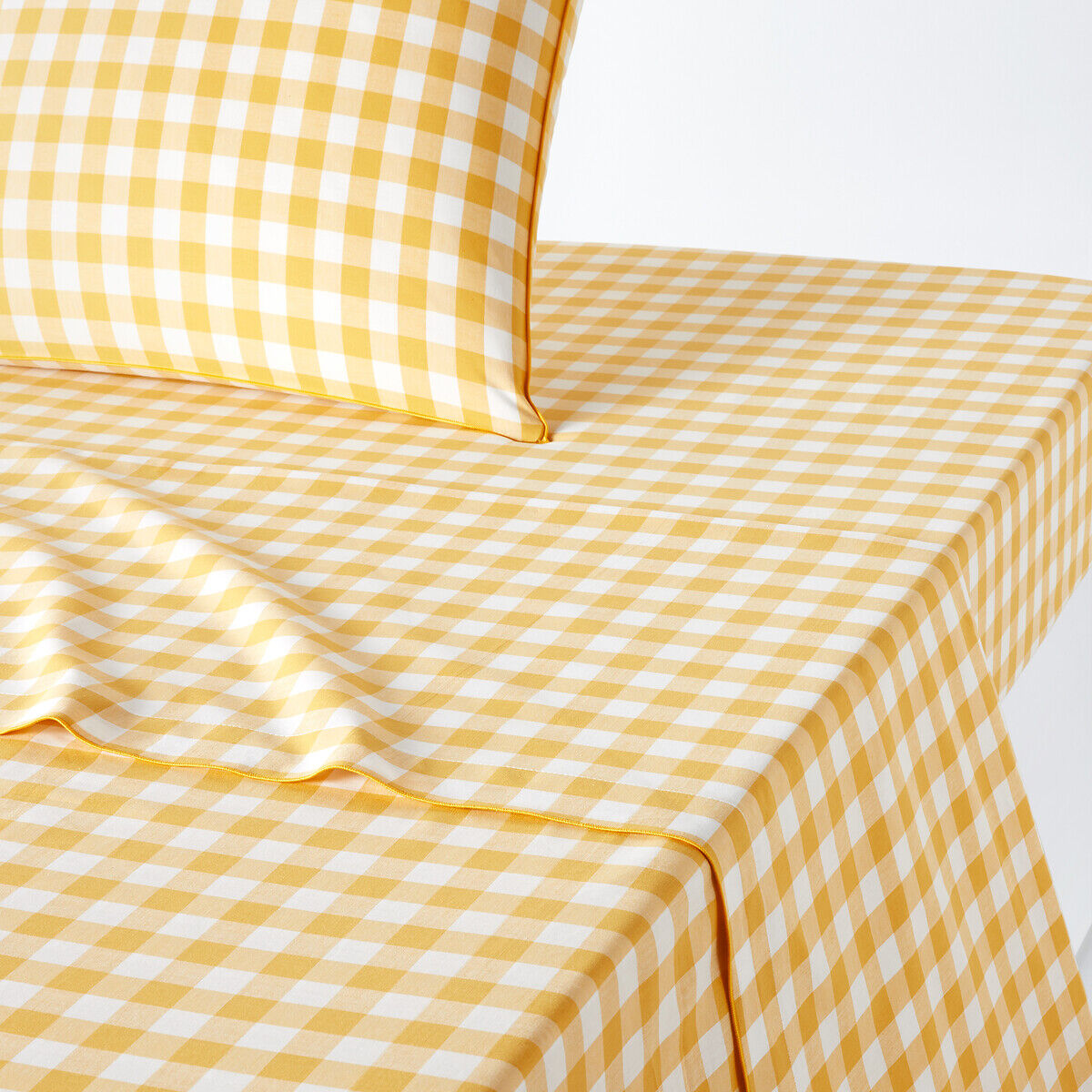 LA REDOUTE INTERIEURS Drap plat coton, Veldi jaune