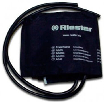 Braçadeira velcro preto para tensiómetro Riester. Braços obesos 70x15 cm (Dois modelos)