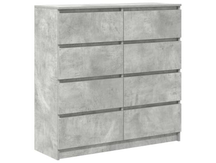 Fisinber Sideboard Betongrau 100x35x99 cm Kommode aus Holzwerkstoff Modernes Design mit viel Stauraum, ideal für Flur, Wohnzimmer und Schlafzimmer, pflegeleichtes Material in Beton-Optik.