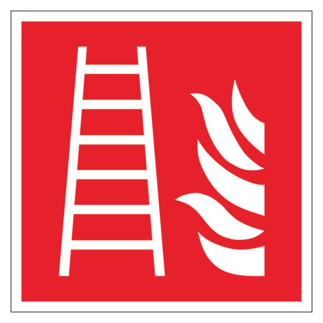 Wolk Brandschutzschild Feuerleiter Aluminium B x H 200 mm ISO (15.A5165)