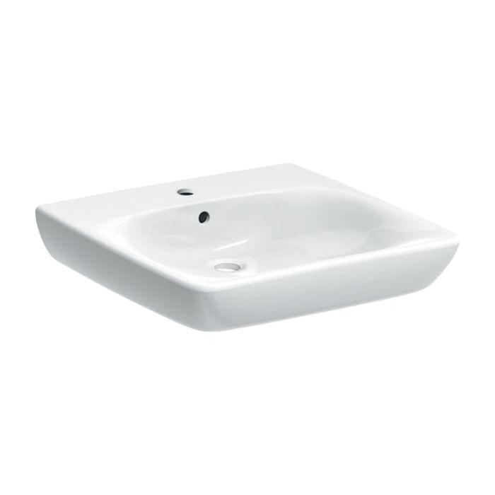 Geberit Renova Comfort Waschtisch 258555000 55x55cm, weiss, mit Überlauf, unterfahrbar