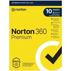 Norton LifeLock 360 Premium ND 75GB 1u/10d/1y Download Code für Android & iOS & Windows & Mac OS