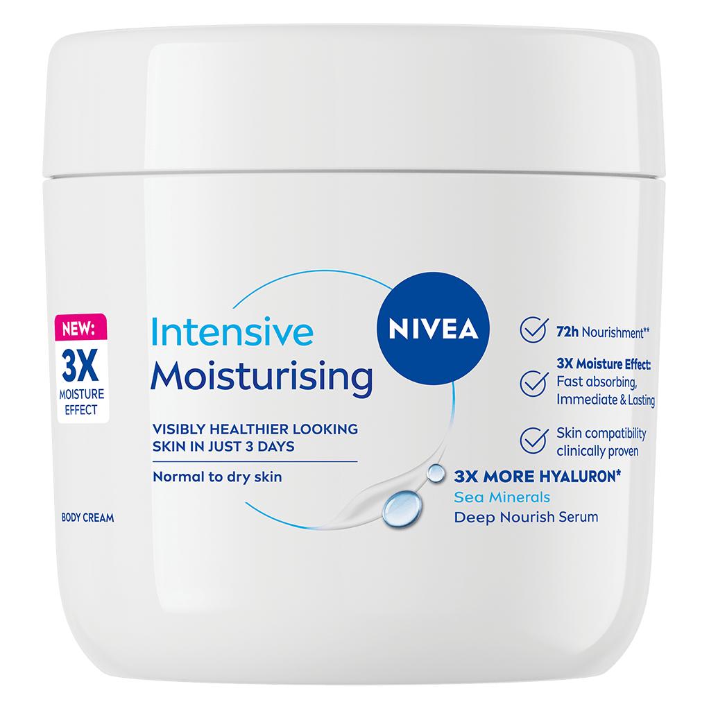 Nivea Intensiv feuchtigkeitsspendende Körpercreme Normale bis trockene Haut 400ml (Körpercreme, Körperlotion, 400 ml) (83881)