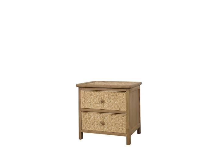 Nachttisch Chic Antique geflochten 44 x 43 cm , braun (nature), B:44cm H:43cm T:36cm, Tische, Nachttisch