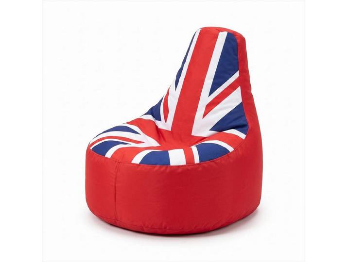 JVmoebel Sitzsack Union Jack Sitzsack British Style Modern Textil Lounge Gaming Design (Sitzsack, 1 St., 1-tlg), Modernes Lounge-Design für Erwachsene