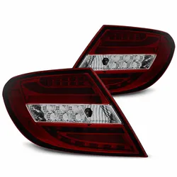 LED-Rückleuchten passend für Mercedes-Benz C-Klasse W204 Limousine 2007–2010 | Rot/Smoke