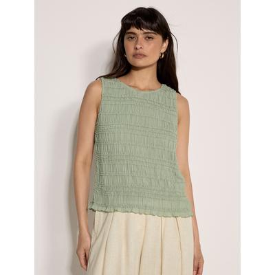 Chiffonbluse APRICOT "Gekräuselte Chiffonbluse", Damen, Gr. XL (42), grün (mint), gewebt, Obermaterial: 100% Polyester PES., Blusen Chiffonbluse, mit Rüschen