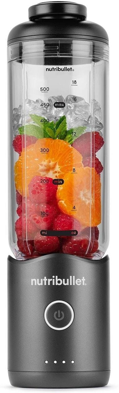 NUTRIBULLET Smoothie-Maker "Flex Portable NBP013VT", grau (schwarz, violett), B:8,27cm H:29,02cm T:8,27cm, Zerkleinerer, Smoothie-Maker schwarz, violett Einheitsgröße
