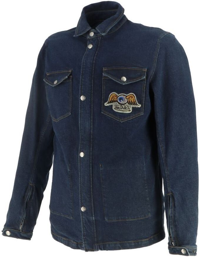 Surchemise Moto Helstons VON DUTCH CAPTAIN Bleu Dirty