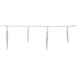 MARELIDA LED Lichterkette 40 Eiszapfen 8 Lauflichtfunktionen Timer Weihnachtsdeko f.Außen