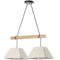 Hängeleuchte Baldo Schwarz/Hellbraun max. 22 Watt
