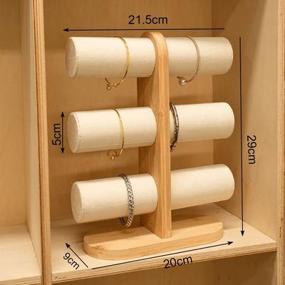 Uplift Essentials Layer Wood Jewelry Rack Bracelet & Watch Display Organizer 3layer