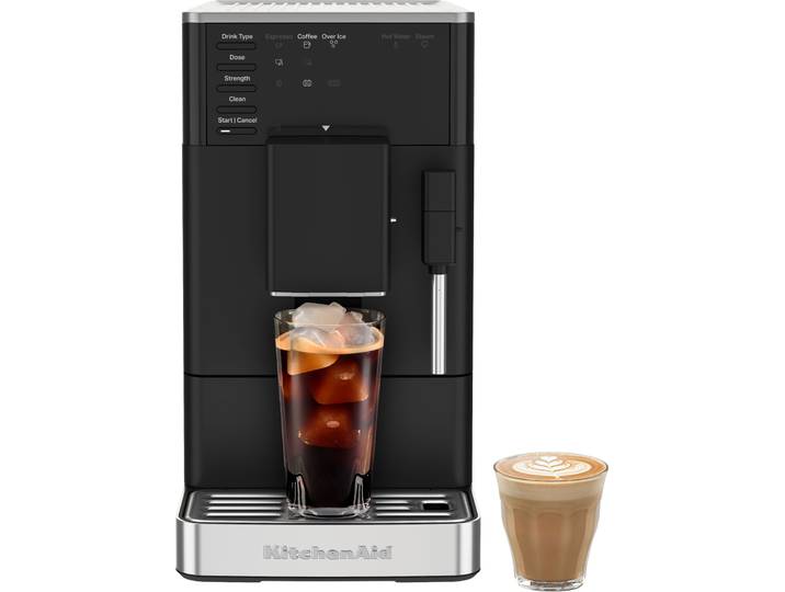 KITCHENAID Kaffeevollautomat 5KES8452EBM , schwarz matt, B:19,5cm H:36cm T:47cm, Kaffeevollautomaten, IntelliGrind-Technologie: Automatische Mahlgrad-Einstellung, Kaffeevollautomat