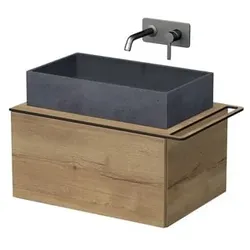 Naturel Oxo Badezimmerschrank 70x36x50 cm Eiche Halifax Matt OXO701ZDP