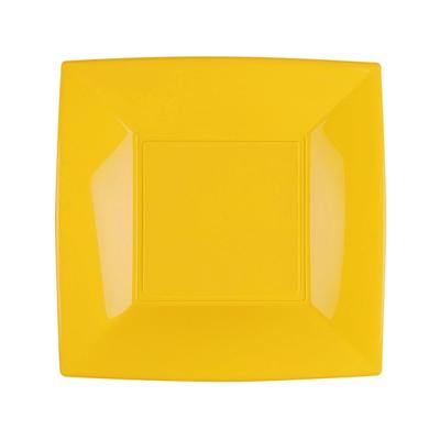 MONOUSO - Wiederverwendbare Robuste Teller Flach Mango "Nice" PP 23cm (25 Stück)