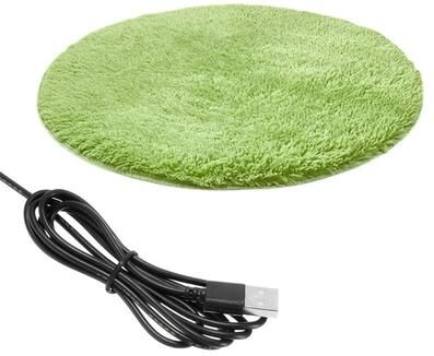 Uplifted Finds USB Heated Pet Blanket Plush Pad For Cats And Dogs brown