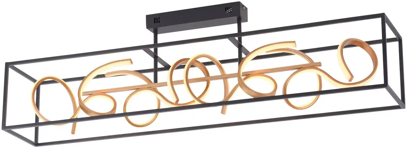 Paul Neuhaus LED-Deckenleuchte schwarz/goldfarben  Selina ¦ schwarz ¦ Maße (cm):