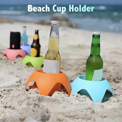ModernMart Portable Beach Cup Holders Multicolor Sand Drink Holder Set For Outdoor Parties And Camping Portable Beach Cup Holders Multicolor Sand Drink Holder Set For Outdoor Parties And Camping