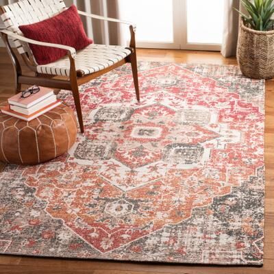 SAFAVIEH Handmade Saffron Traditional Tribal Beige/Red Cotton Rug