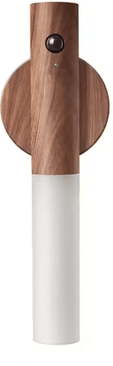 Inspire Picks Rechargeable Magnetic LED Wall Sconce Wireless Wall Light With Remote & 3 Color Dimmable Lighting walnut Induction