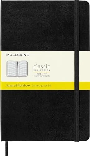 MOLESKINE L, harter Einband, kariert, schwarz