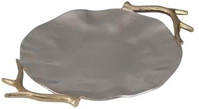 Saro "Decorative Leaf Tray - Sculpted Nature-Inspired Bowl for Coffee Table, Dining Table or Entryway - 18""x12"""