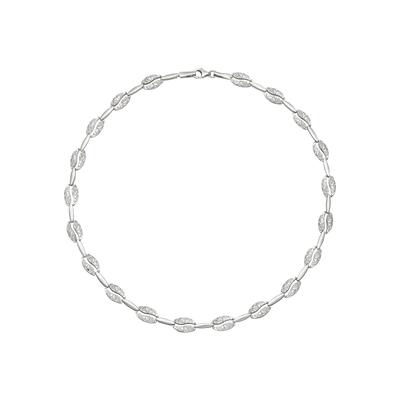 Collier JOBO "Halskette ohne Anhänger", silber (silber 925), Halsketten, Damen, Silber 925 (Sterlingsilber), L: 45, Collier, 925 Silber gehämmert 45 cm