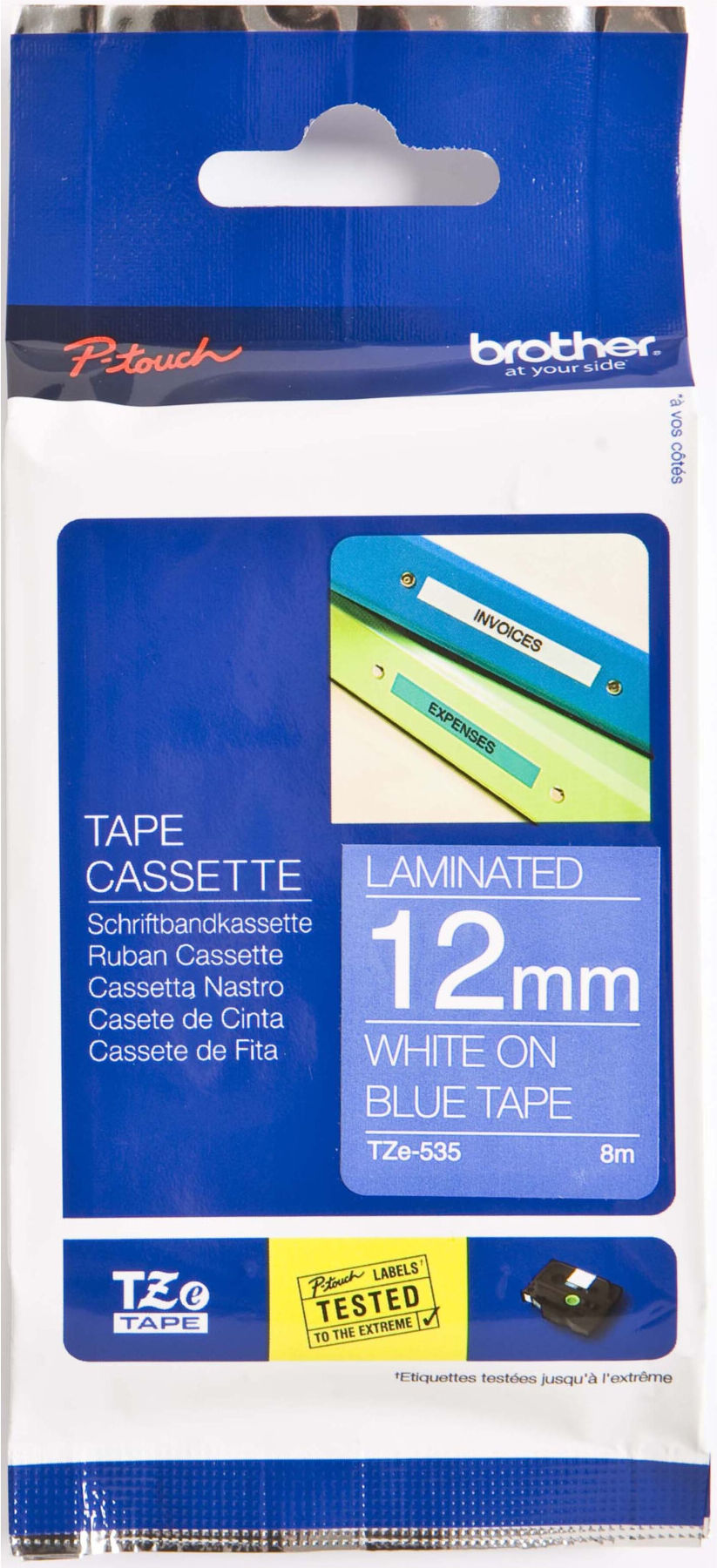 Brother Schriftbandkassette TZe-535 blau weiß (TZE535)