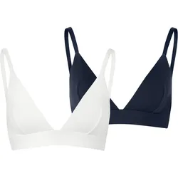 Tchibo - 2 Soft-BHs - Damen - Gr. 80B - dunkelblau