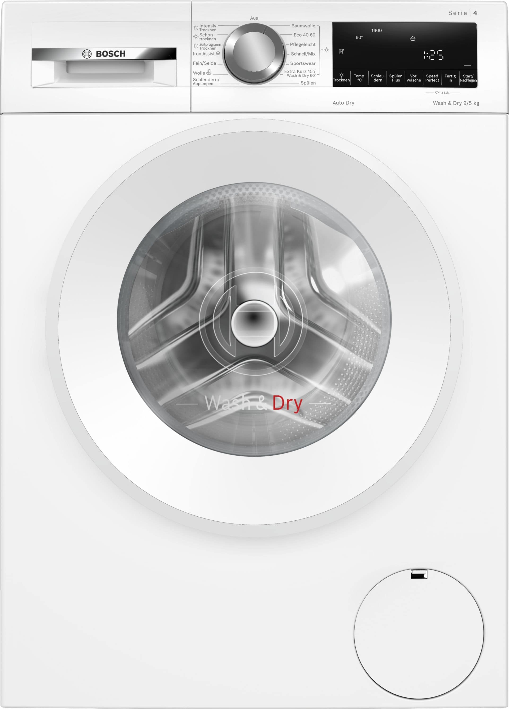 Bosch Serie 4 WNA14491 9 kg / 5 kg Waschtrockner 1400 U/min (Weiß) jetzt zusätzlich 50¤ Cashback sichern*!