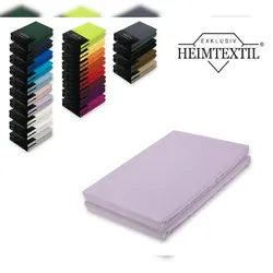 EXKLUSIV HEIMTEXTIL Jersey Spannbettlaken Premium  Marke Doppelpack  120 x 200 cm Flieder