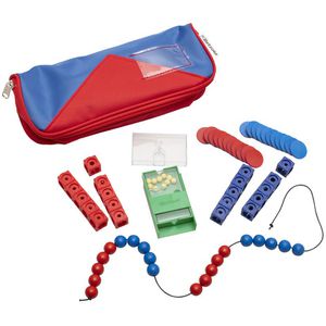 Betzold Lernspielzeug 86466, Schüler-Rechen-Set, im Mäppchen, ab 5 Jahre, Zahlen und Rechnen lernen